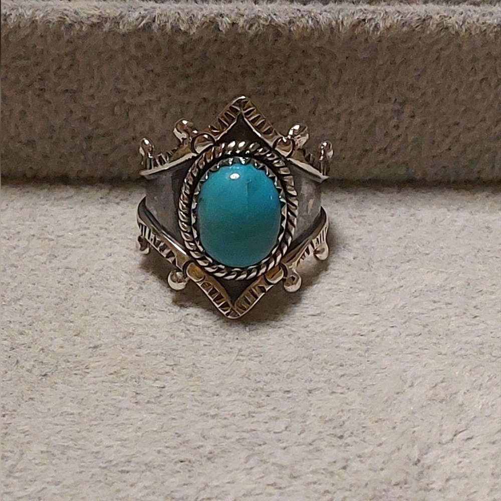 Turquoise Statement Ring Size 8.5
